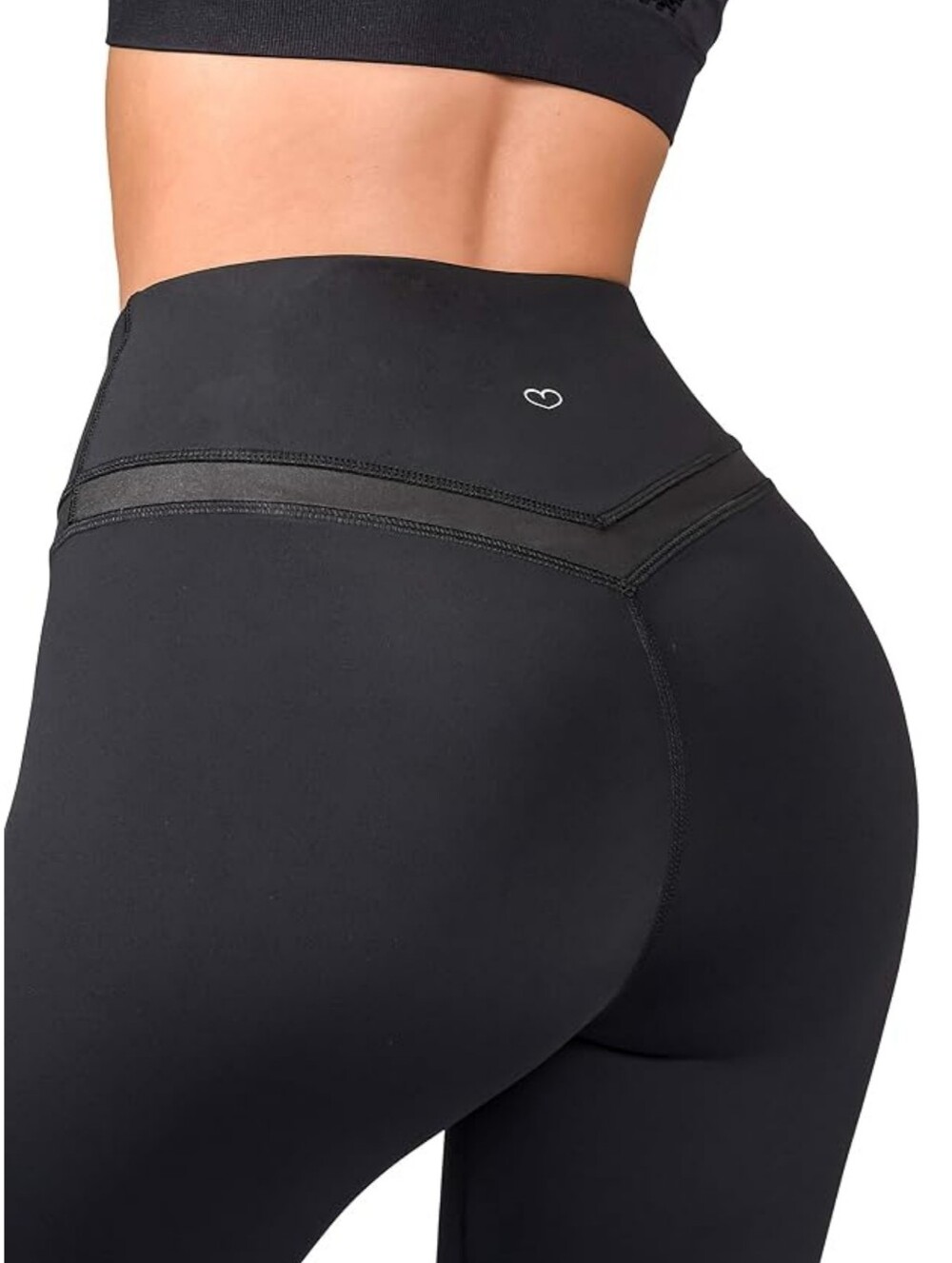 Bootyful Womens High Waist Cire V-Back Butt Lift Black Workout Leggings Size M